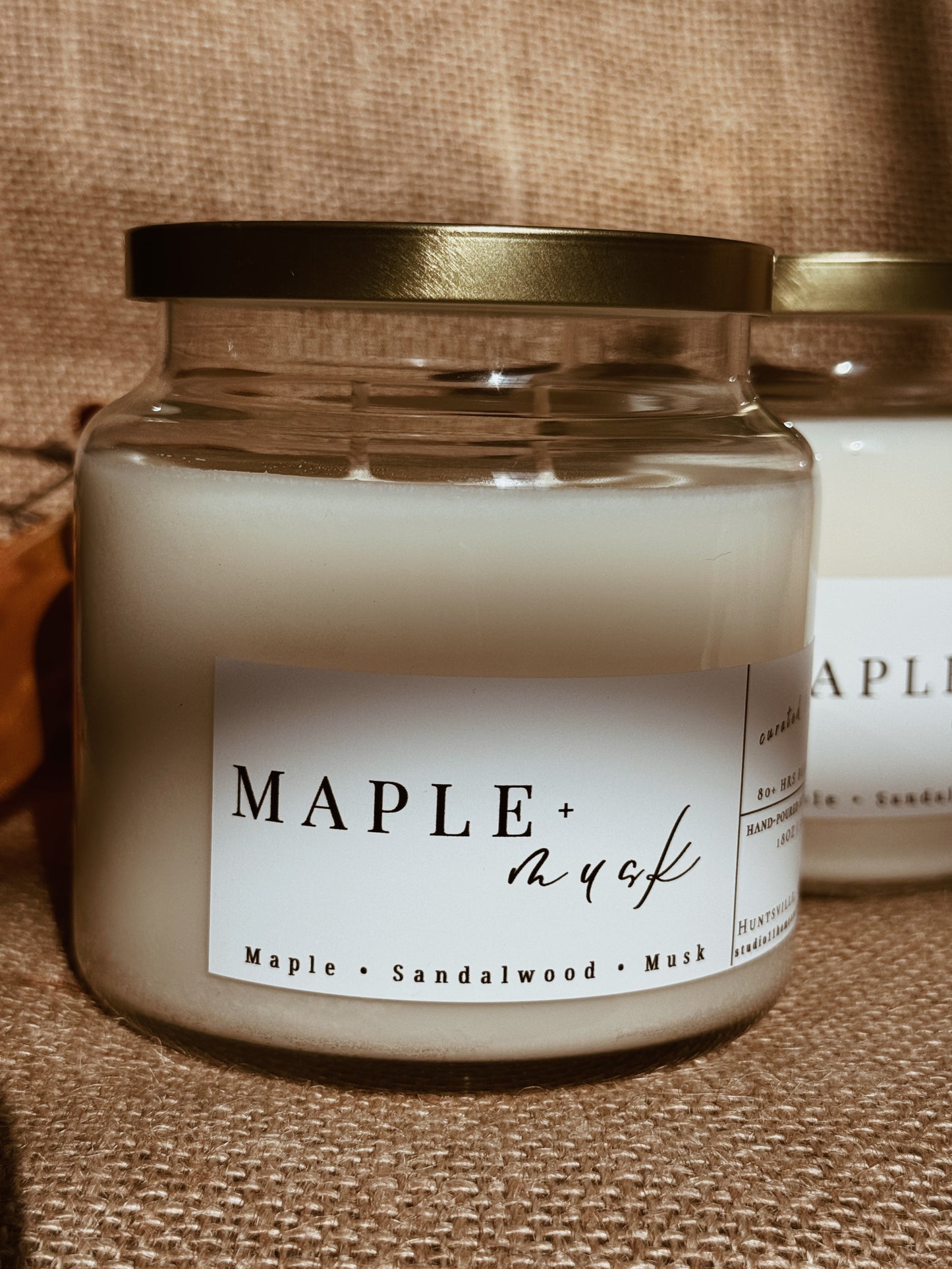 Maple & Musk | 18 oz soy candle