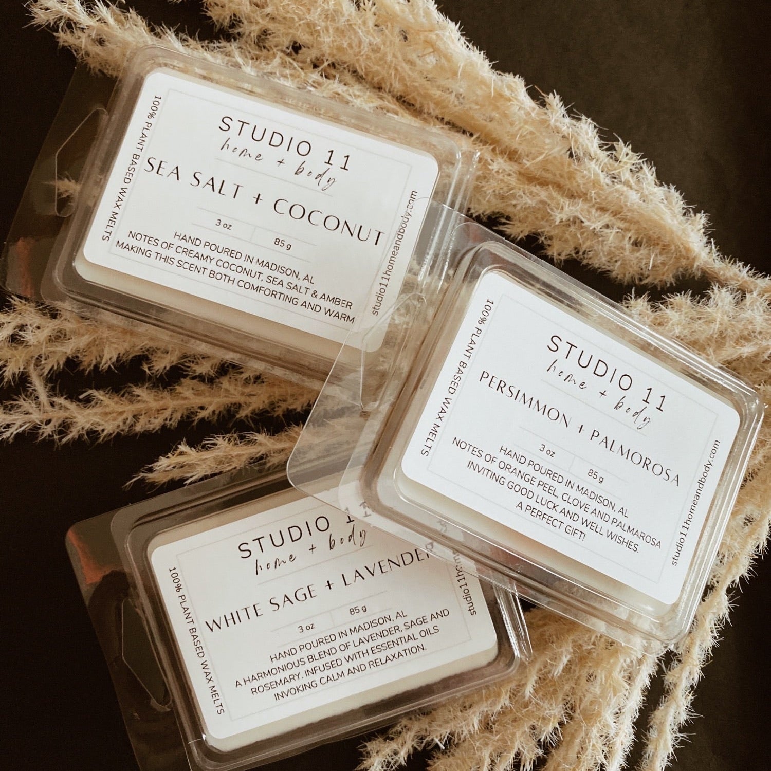 Studio 11 wax melt are six pure soy cubes featuring our signature scent combinations. Hand poured in Huntsville AL
