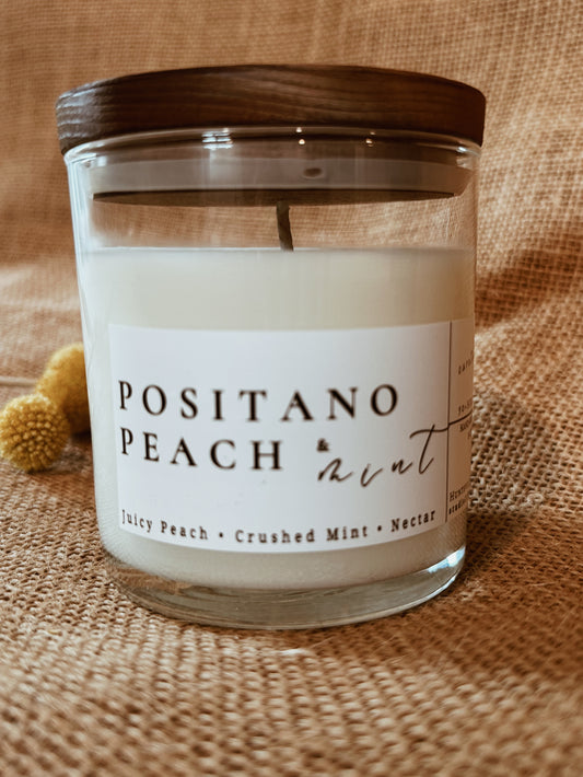 Positano Peach & Mint | 8 oz soy candle