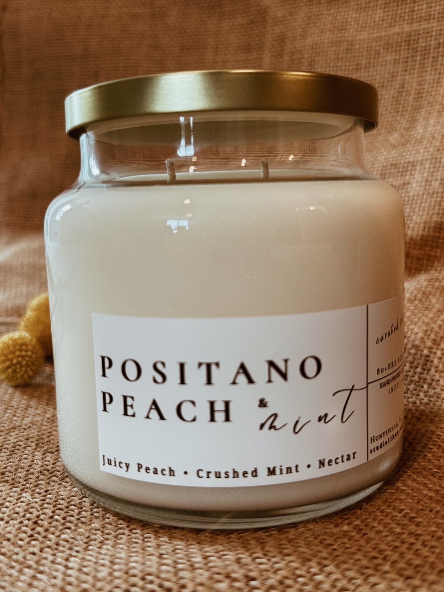 Positano Peach & Mint | 18 oz soy candle