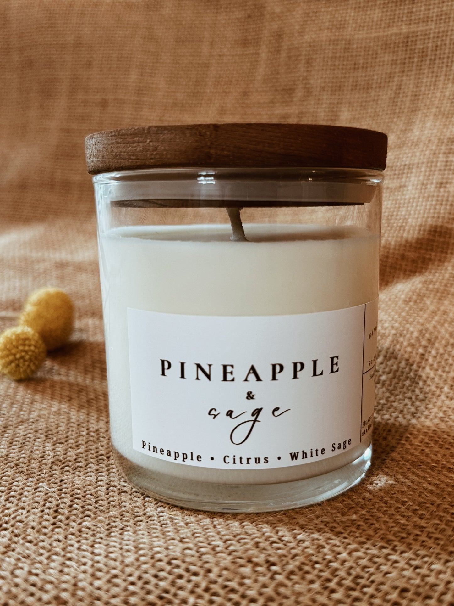 PIneapple sage | 8 oz soy candle