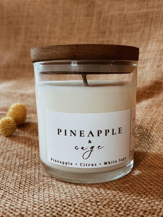 PIneapple sage | 8 oz soy candle