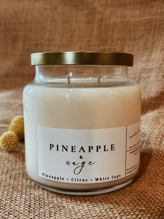 Pineapple sage | 18 oz soy candle