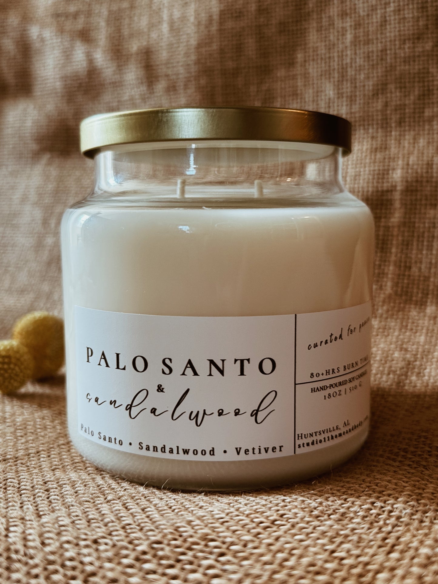 Palo Santo & Sandalwood | 18 oz soy candle