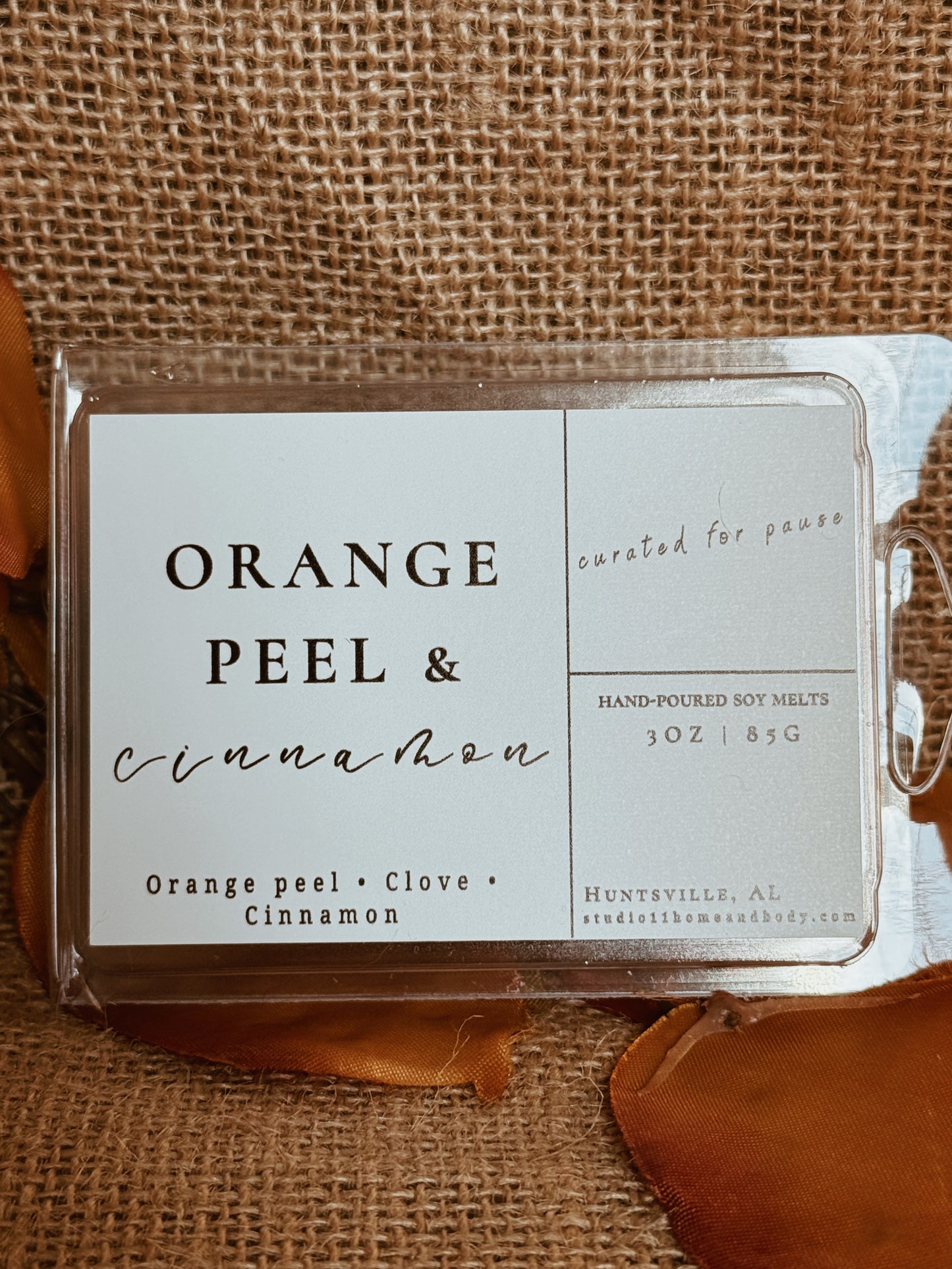 Orange Peel & cinnamon | 3 oz. wax melt