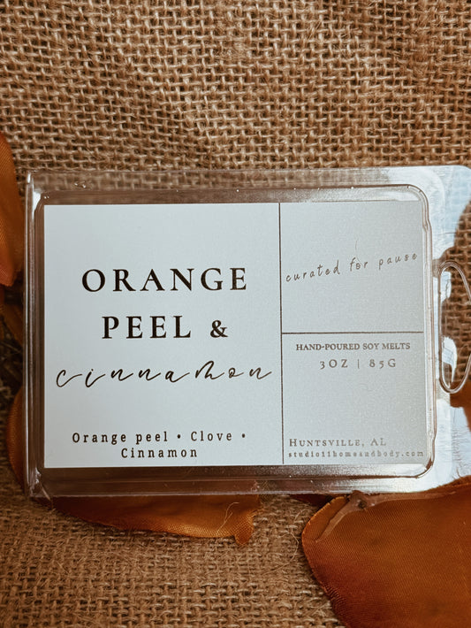 Orange Peel & cinnamon | 3 oz. wax melt