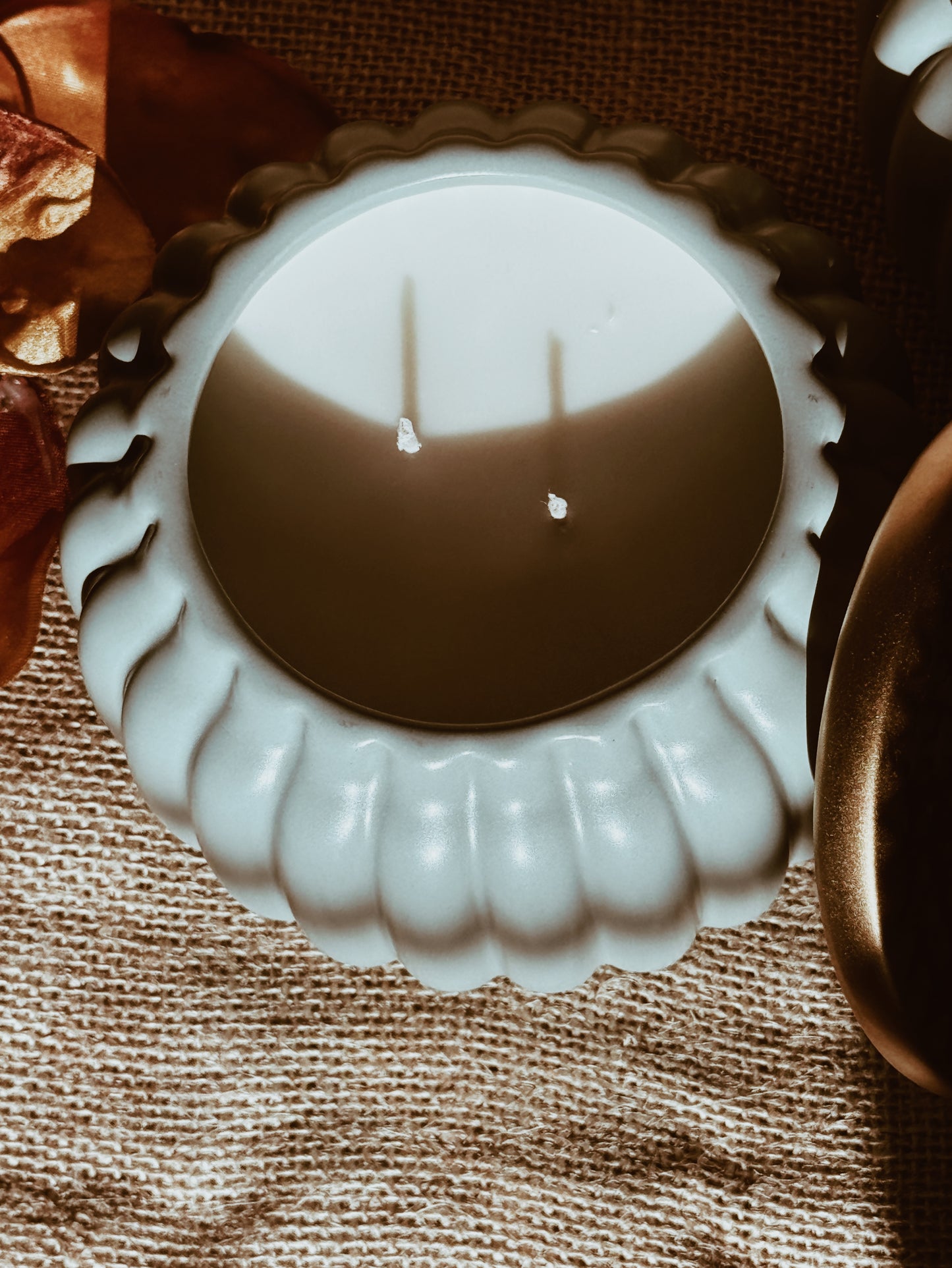 Ceramic decorative pumpkin | Heirloom Blue | Pumpkin soufflé fragrance