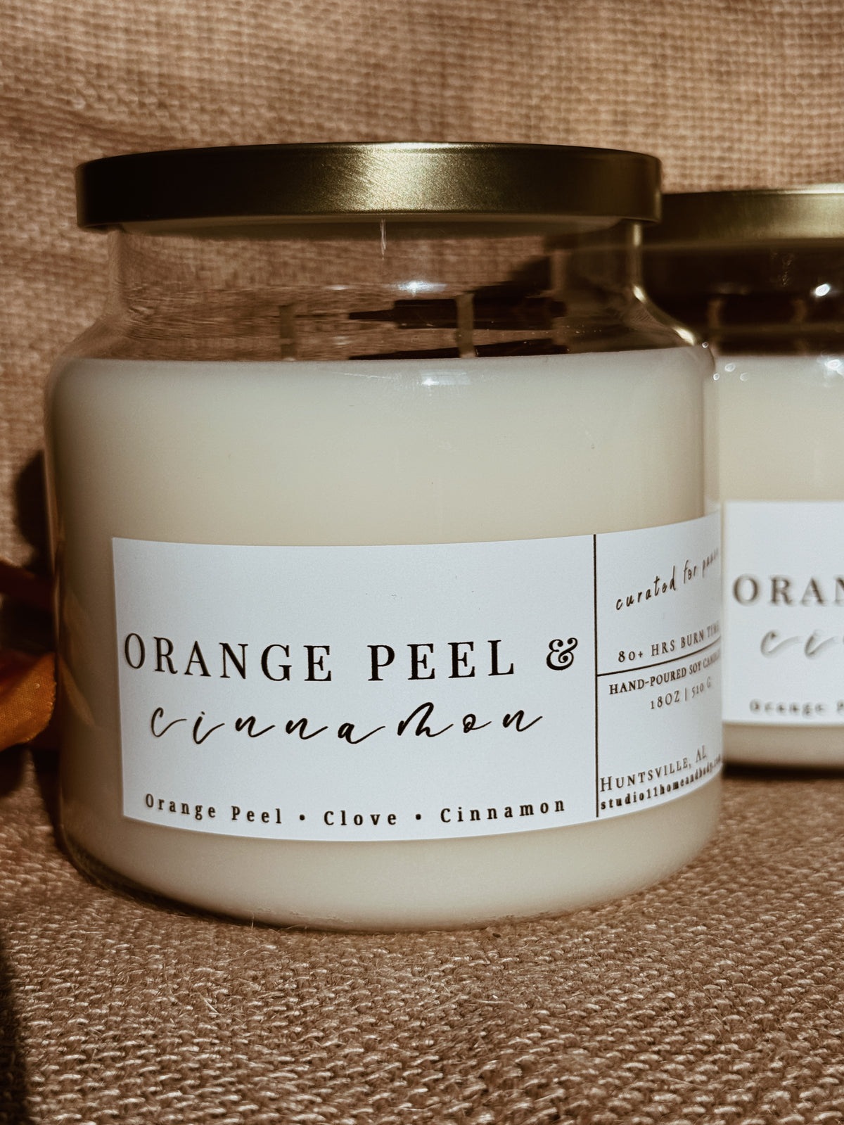 Orange Peel & cinnamon | 18 oz. soy candle