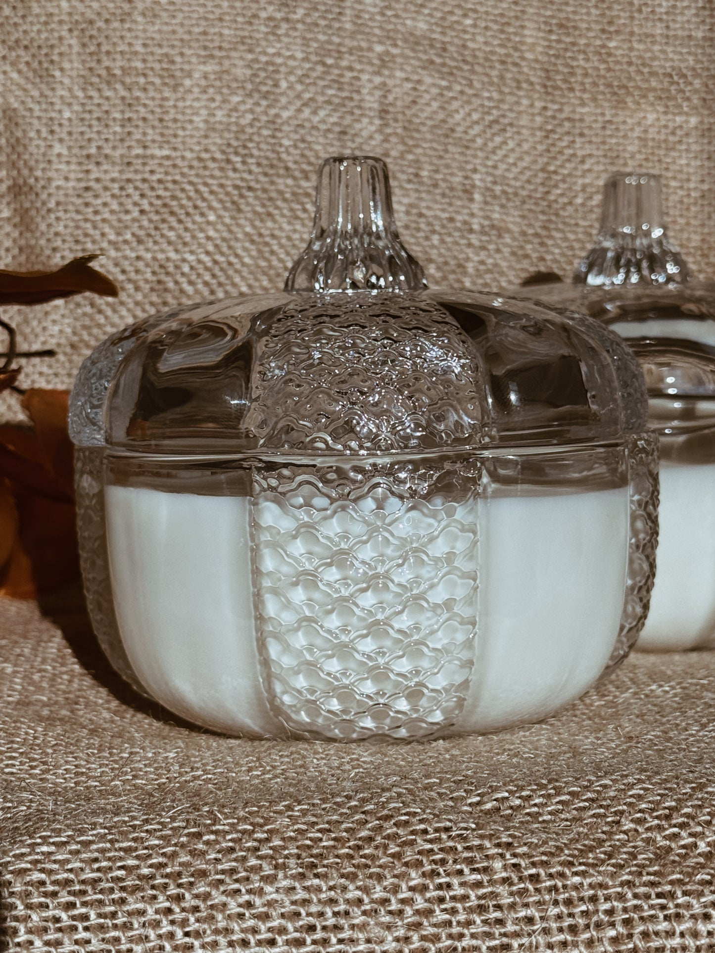 Glass Pumpkin vessel | Pumpkin soufflé fragrance