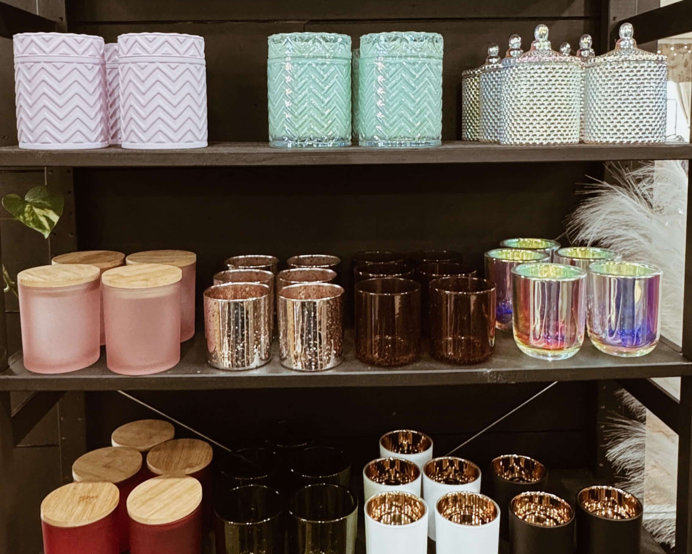 candle vessels for your candle making experience at Studio 11 Home and Body - Huntsville AL