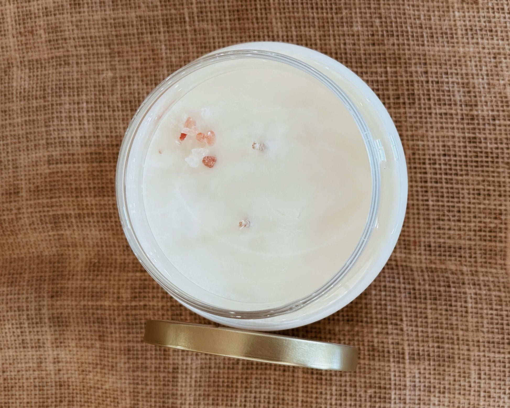Clean-burning soy candle with sea salt and coconut fragrance, handcrafted by Studio 11 Home and Body in Huntsville AL