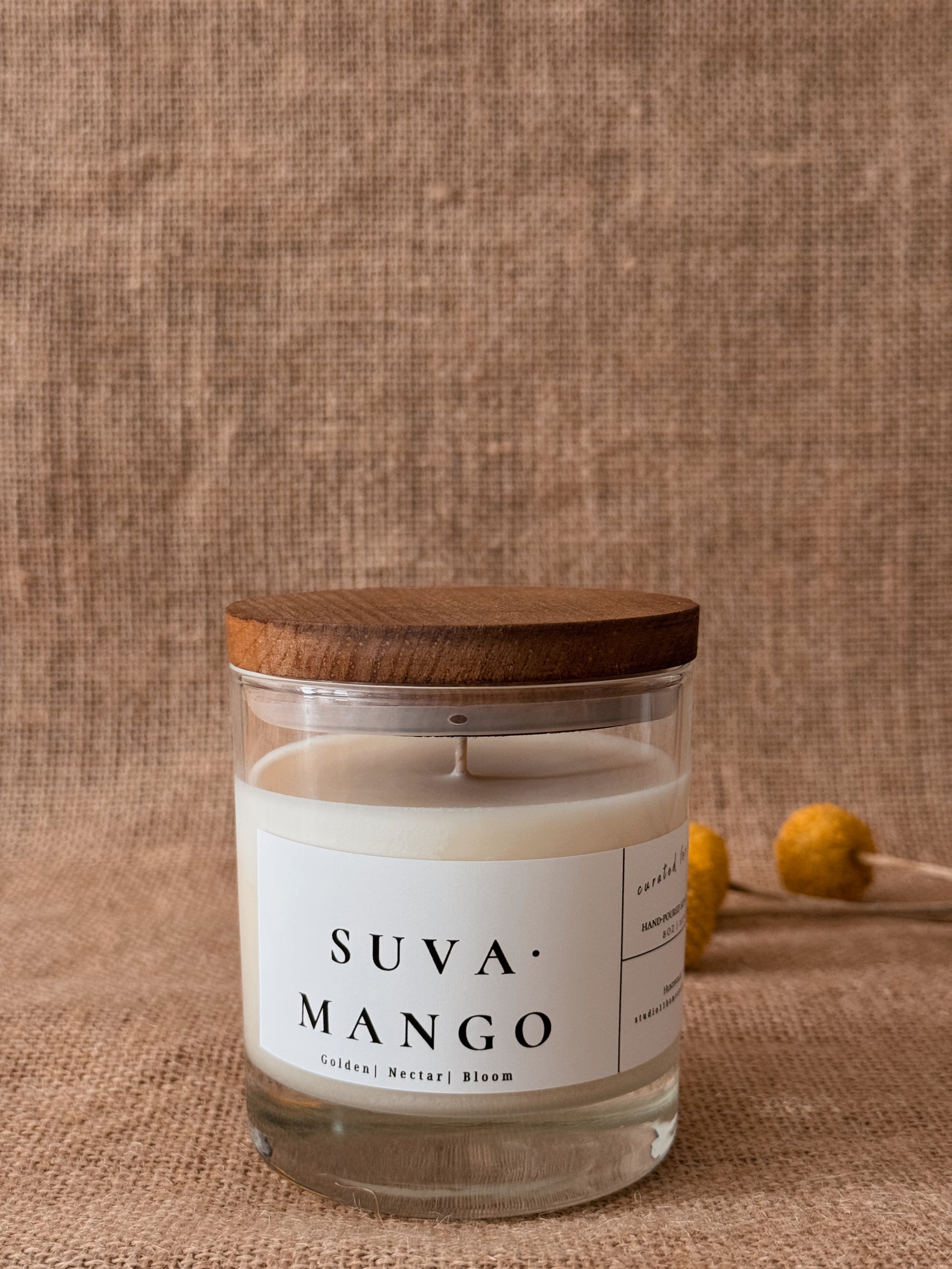 Bring a soft tropical warmth into your space with Suva Mango, a luminous spring candle inspired by sunlit island breezes and fresh coastal air. This scent blends bright tropical fruit with delicate florals and soft aquatic notes, creating a fragrance that feels both uplifting and beautifully serene.