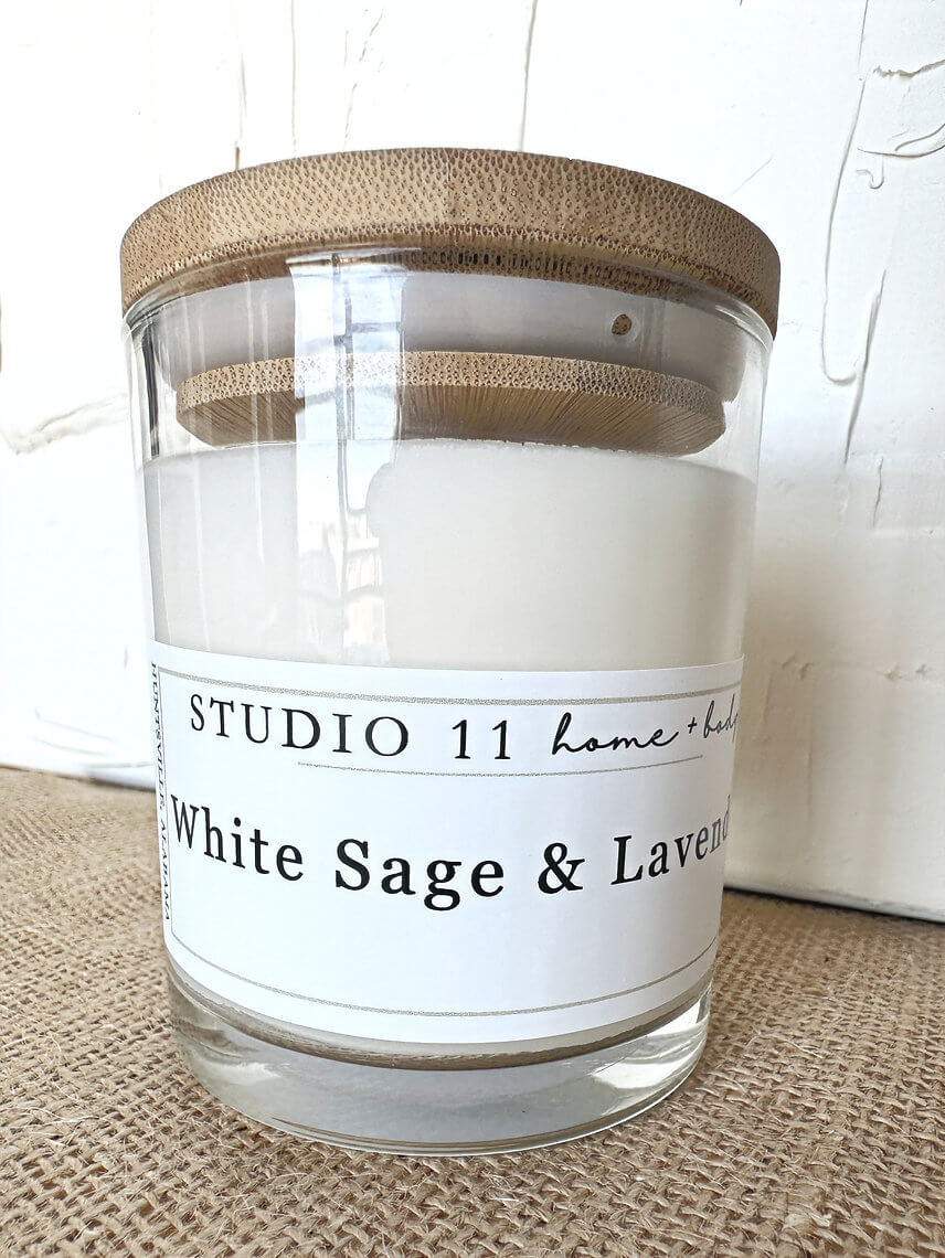 White sage + Lavender Soy Candle
