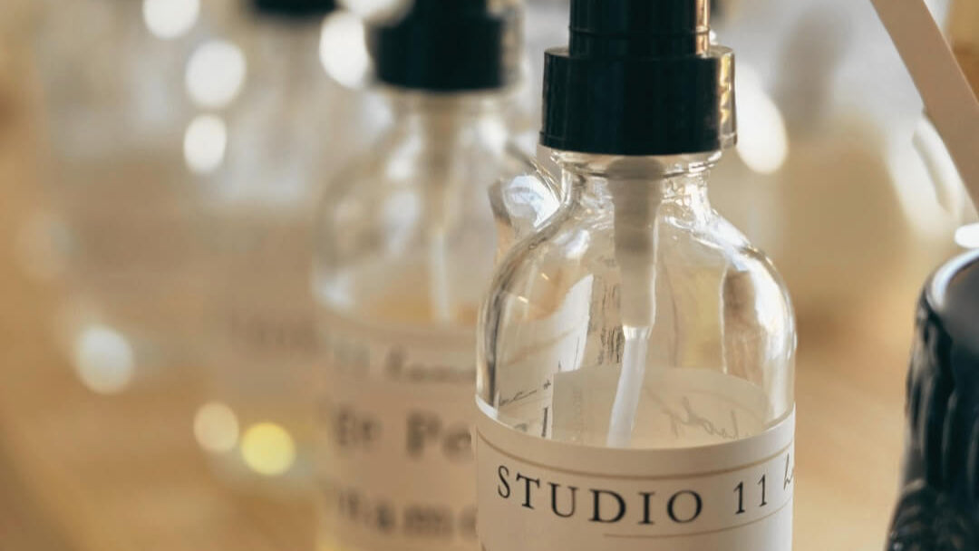 Natural room spray by Studio 11 Home and Body, featuring essential oils, crafted in Huntsville AL